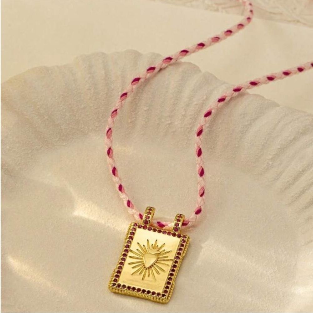 Pink Pendant Necklace N1077 - Picture 2 of 4
